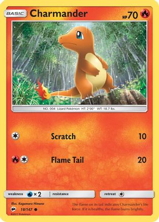 Image of Charmander 018/147  SM  Burning Shadows - Common