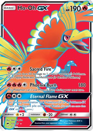 Image of Ho-Oh GX (Full Art) 131/147  - Holofoil SM  Burning Shadows - Ultra Rare