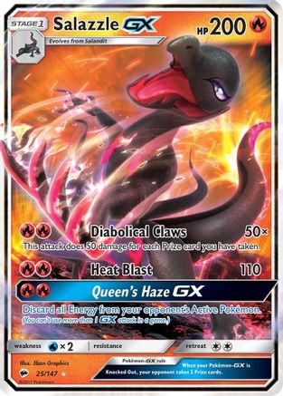 Image of Salazzle GX 025/147  - Holofoil SM  Burning Shadows - Ultra Rare