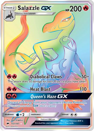 Image of Salazzle GX (Secret) 151  - Holofoil SM  Burning Shadows - Secret Rare