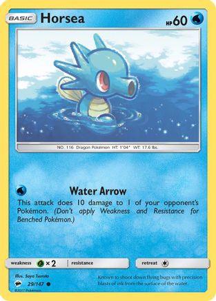 Image of Horsea 029/147  - Reverse Holofoil SM  Burning Shadows - Common