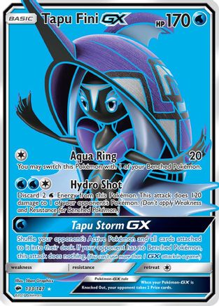Image of Tapu Fini GX (Full Art) 133/147  - Holofoil SM  Burning Shadows - Ultra Rare