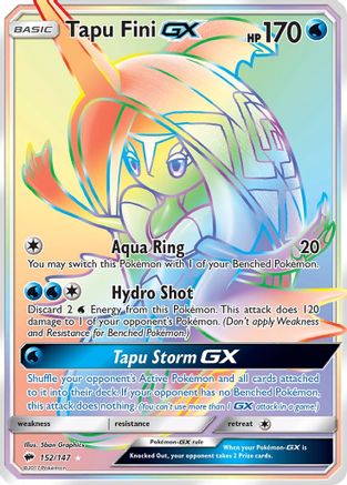 Image of Tapu Fini GX (Secret) 152  - Holofoil SM  Burning Shadows - Secret Rare