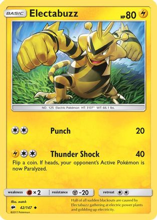 Image of Electabuzz 042  SM  Burning Shadows - Uncommon