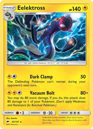 Image of Eelektross 046/147  SM  Burning Shadows - Rare