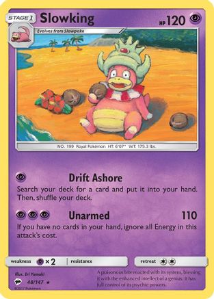 Image of Slowking 048/147  - Reverse Holofoil SM  Burning Shadows - Rare