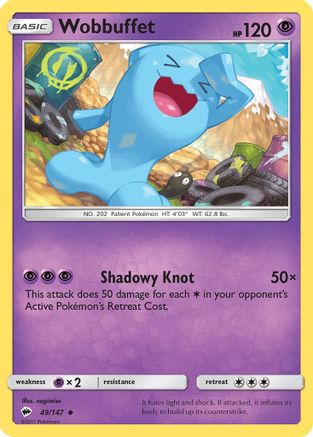 Image of Wobbuffet 049/147  SM  Burning Shadows - Uncommon