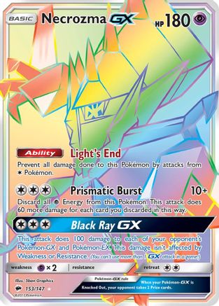 Image of Necrozma GX (Secret) 153  - Holofoil SM  Burning Shadows - Secret Rare