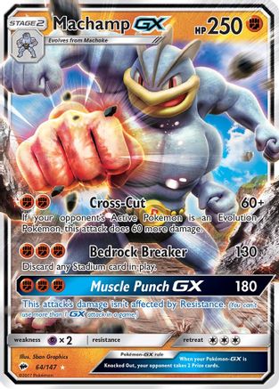 Image of Machamp GX 064/147  - Holofoil SM  Burning Shadows - Ultra Rare