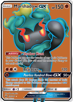 Image of Marshadow GX (Full Art) 137/147  - Holofoil SM  Burning Shadows - Ultra Rare