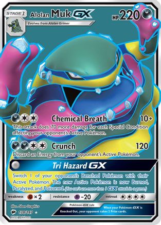 Image of Alolan Muk GX (Full Art) 138/147  - Holofoil SM  Burning Shadows - Ultra Rare