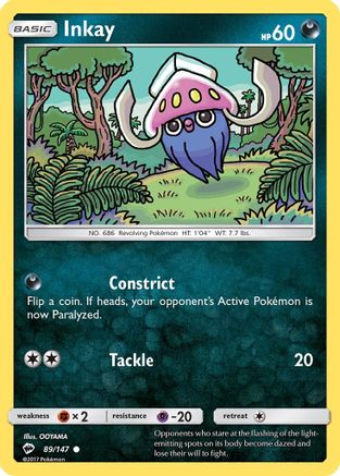 Image of Inkay 089/147  SM  Burning Shadows - Common