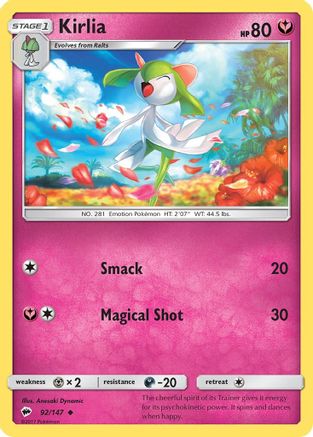 Image of Kirlia 092/147  SM  Burning Shadows - Uncommon