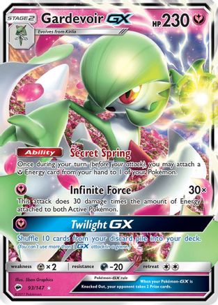 Image of Gardevoir GX 093/147  - Holofoil SM  Burning Shadows - Ultra Rare