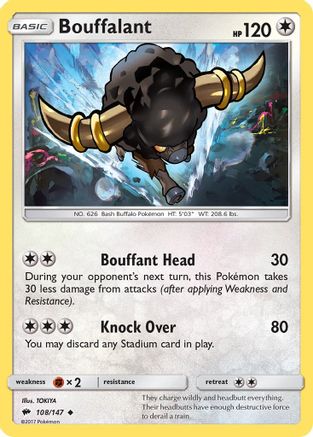 Image of Bouffalant 108/147  SM  Burning Shadows - Uncommon