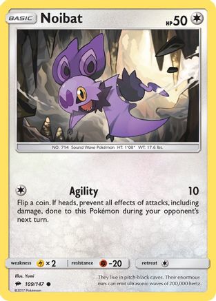 Image of Noibat 109/147  - Reverse Holofoil SM  Burning Shadows - Common