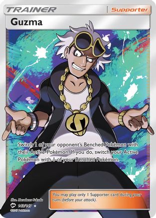 Image of Guzma (Full Art) 143/147  - Holofoil SM  Burning Shadows - Ultra Rare