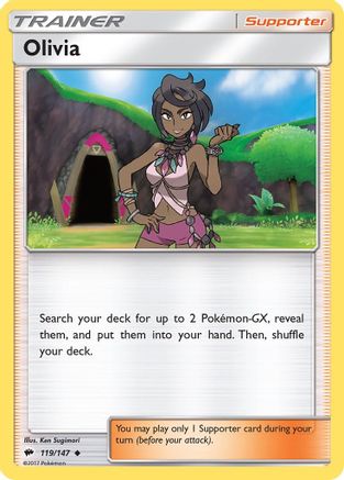 Image of Olivia 119/147  - Reverse Holofoil SM  Burning Shadows - Uncommon