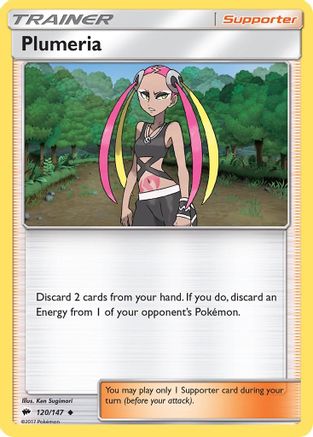 Image of Plumeria 120/147  SM  Burning Shadows - Uncommon