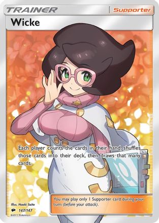Image of Wicke (Full Art) 147/147  - Holofoil SM  Burning Shadows - Ultra Rare