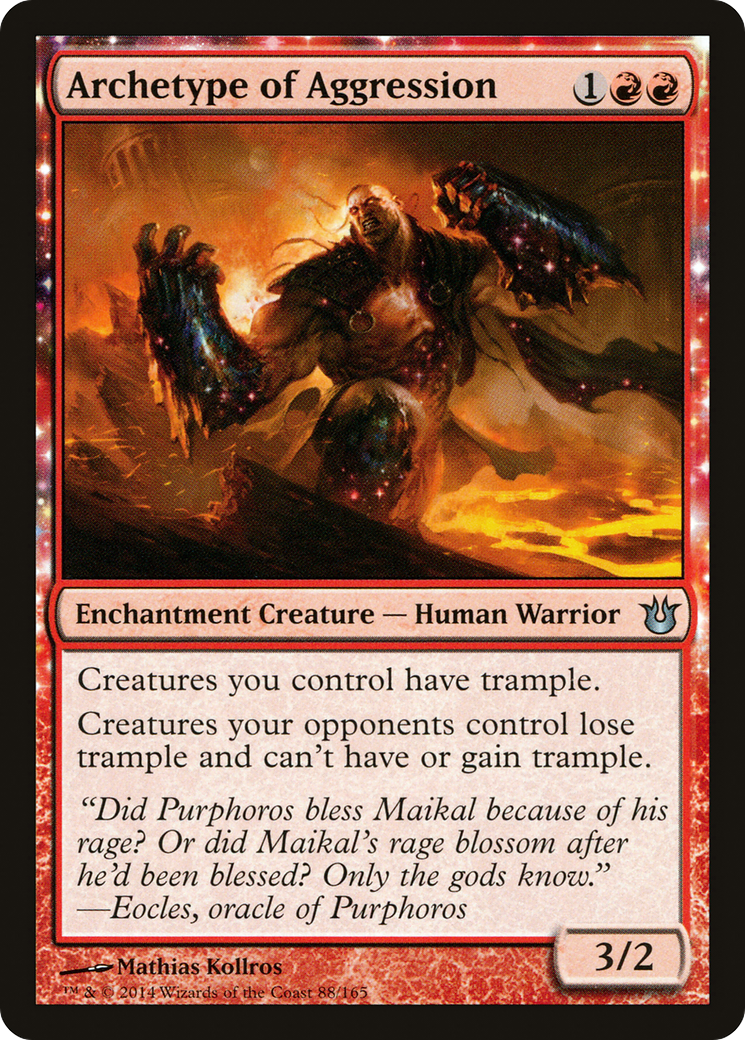 Image of Archetype of Aggression (BNG-088) - Born of the Gods: (enchantment) Foil