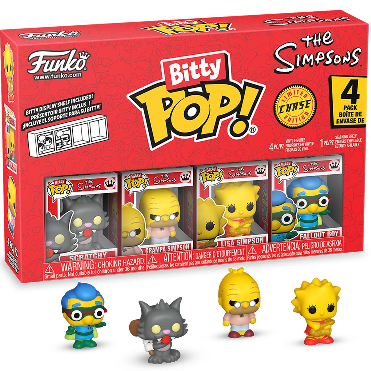 Image of The Simpsons Scratchy Funko Bitty Pop! Mini-Figure 4-Pack