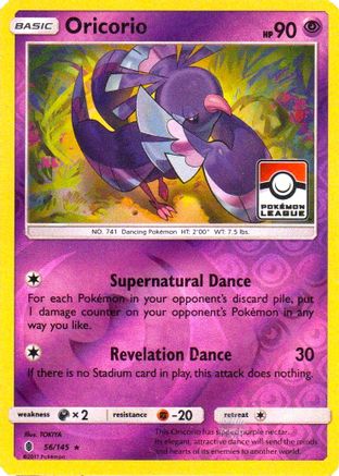 Image of Oricorio 056/145  - Reverse Holofoil League & Championship Cards - Promo