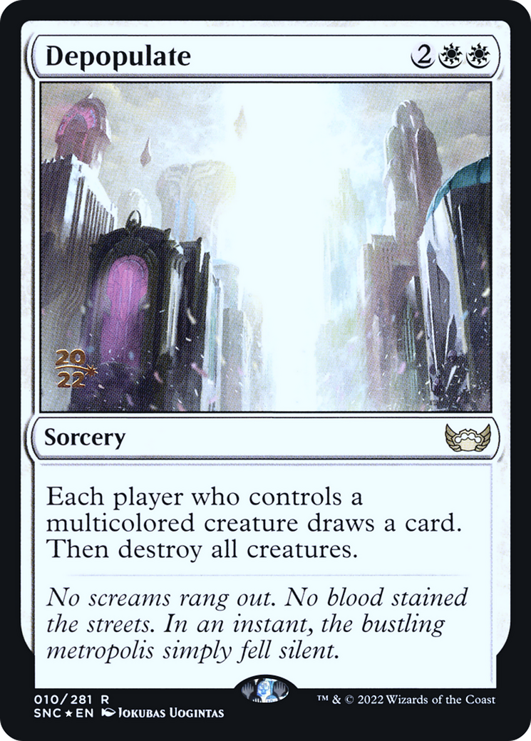 Image of Depopulate (PRE-010) - Streets of New Capenna Promos Foil