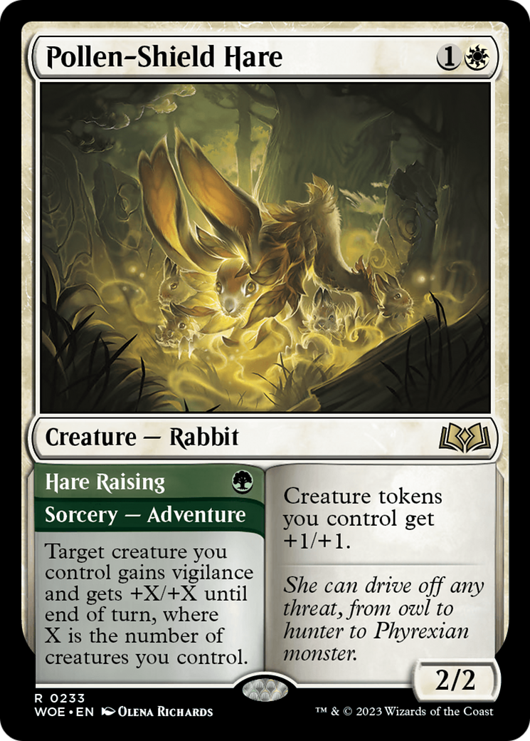 Image of Pollen-Shield Hare (WOE-233) - Wilds of Eldraine