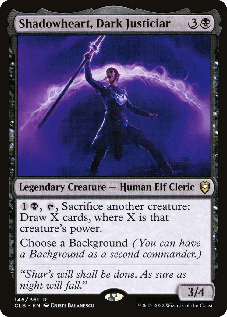 Image of Shadowheart, Dark Justiciar (CLB-146) - Commander Legends: Battle for Baldur's Gate