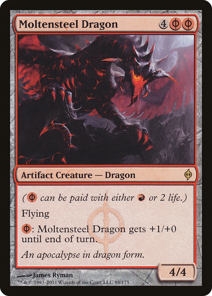 Image of Moltensteel Dragon (NPH-088) - New Phyrexia