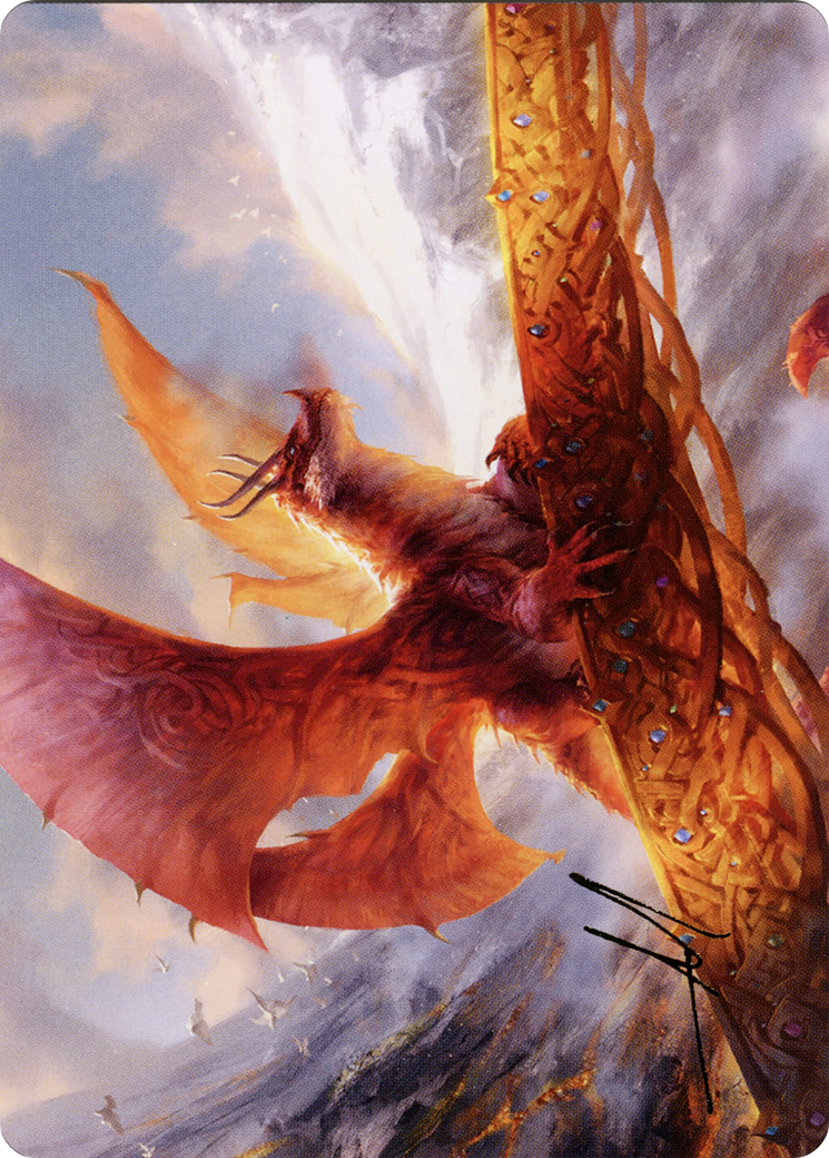 Image of Goldspan Dragon // Goldspan Dragon (ASKHM-035) - Art Series: Kaldheim (Borderless)
