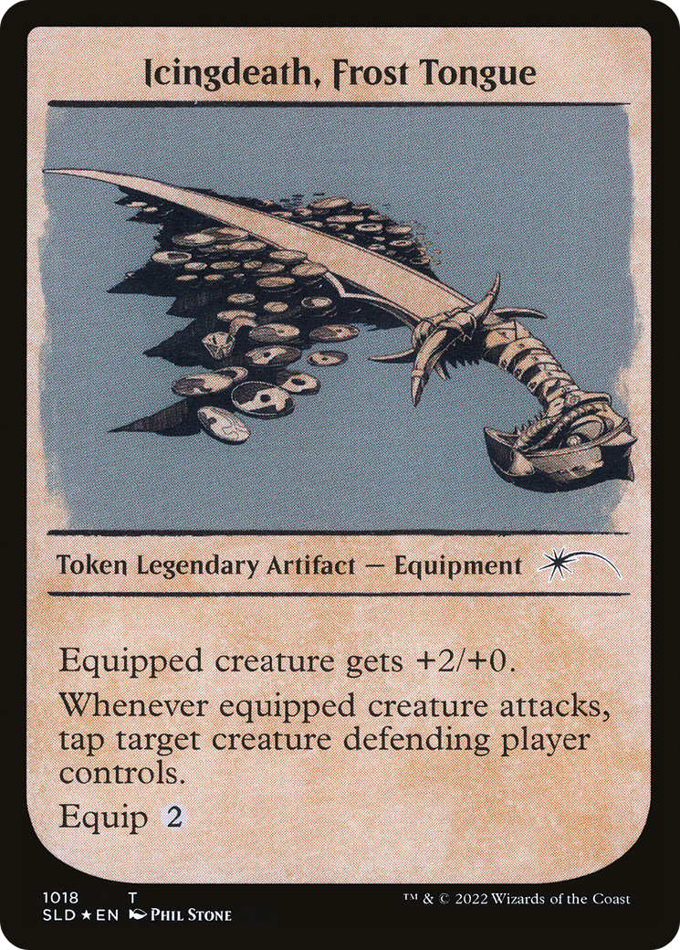 Image of Icingdeath, Frost Tongue Token (Showcase) (SLD-1018) - Secret Lair Drop: (Showcase) Foil