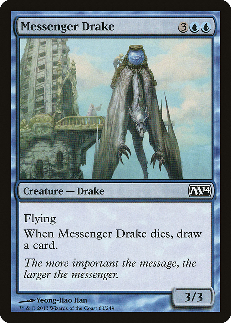 Image of Messenger Drake (M14-063) - Magic 2014 Foil