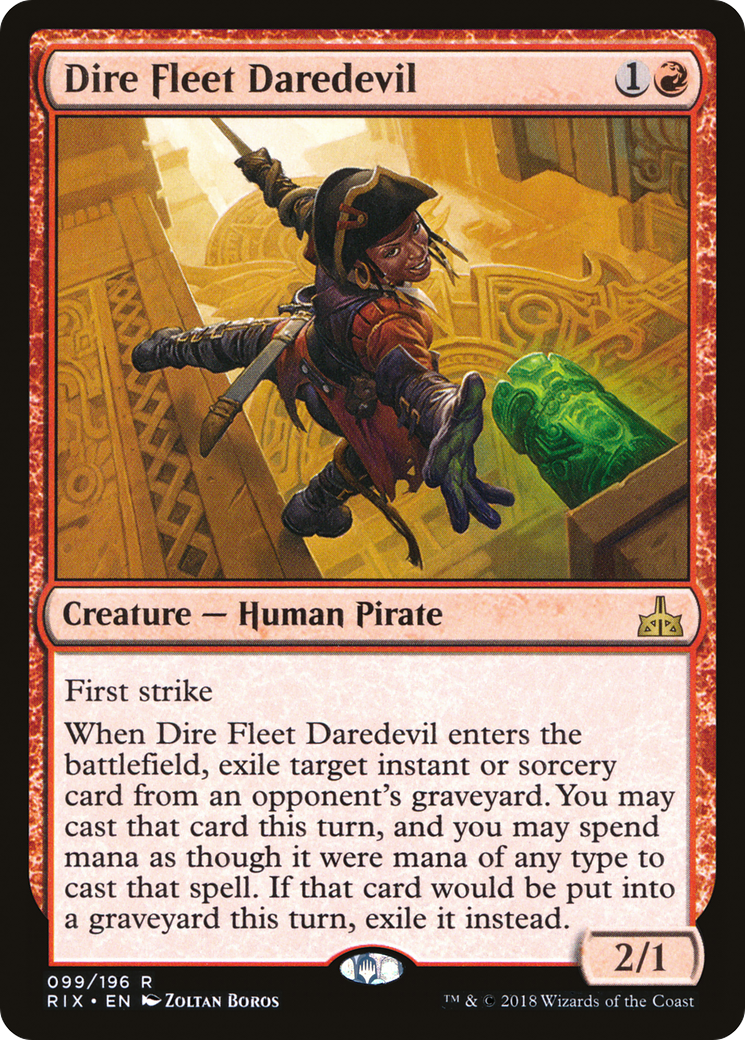 Image of Dire Fleet Daredevil (RIX-099) - Rivals of Ixalan Foil