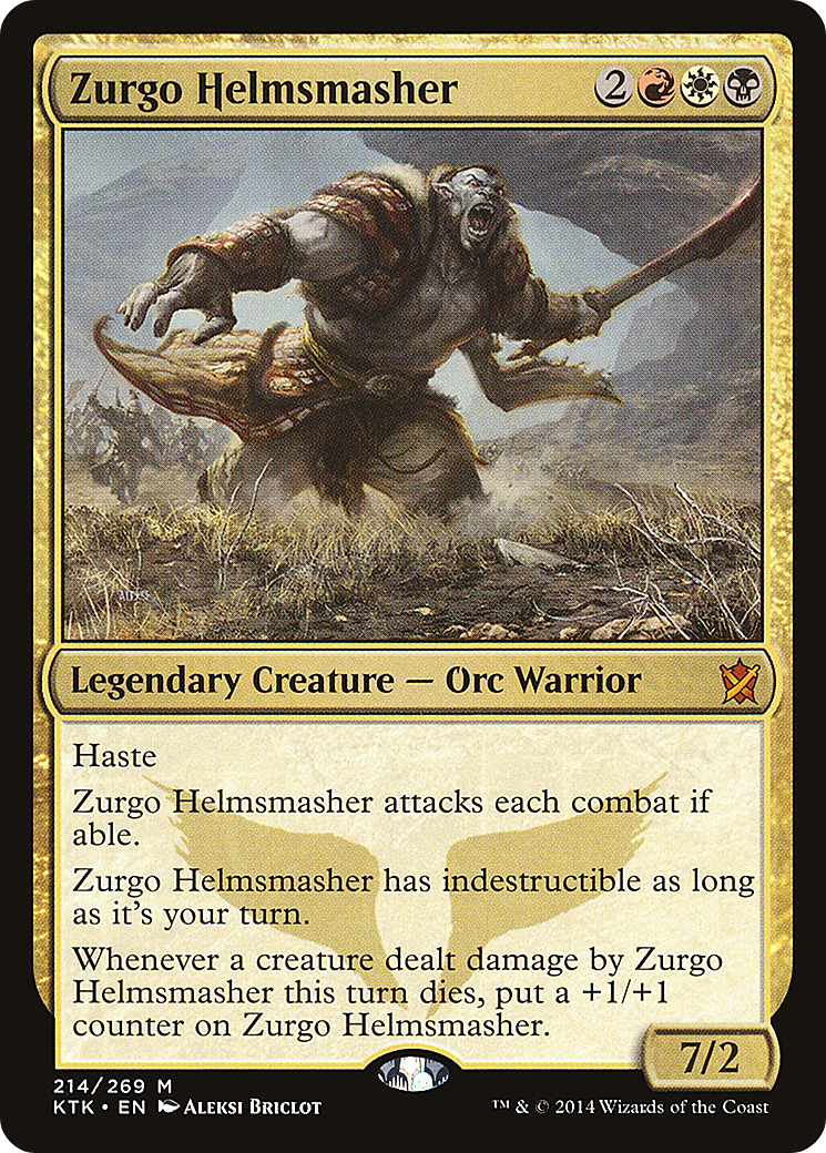 Image of Zurgo Helmsmasher (KTK-214) - Khans of Tarkir
