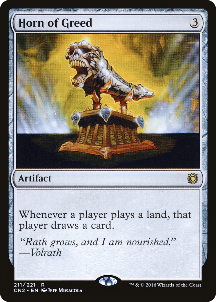 Image of Horn of Greed (CN2-211) - Conspiracy: Take the Crown Foil