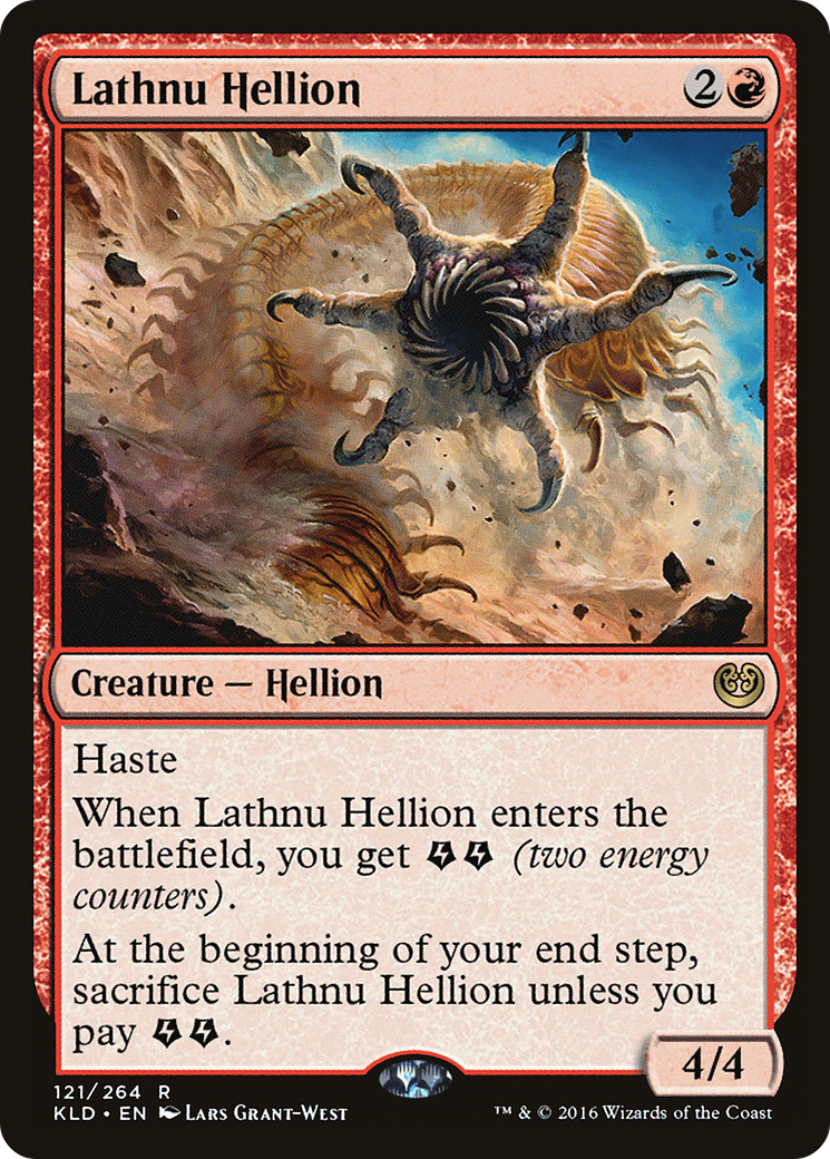 Image of Lathnu Hellion (KLD-121) - Kaladesh Foil