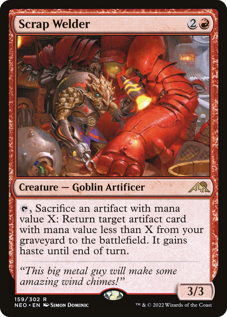 Image of Scrap Welder (NEO-159) - Kamigawa: Neon Dynasty Foil
