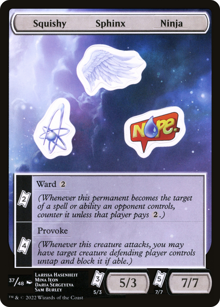 Image of Squishy Sphinx Ninja (UNF-037) - Unfinity Sticker Sheets