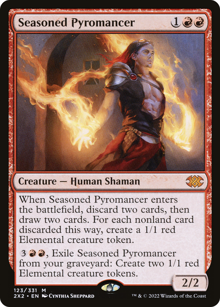 Image of Seasoned Pyromancer (2X2-123) - Double Masters 2022 Foil
