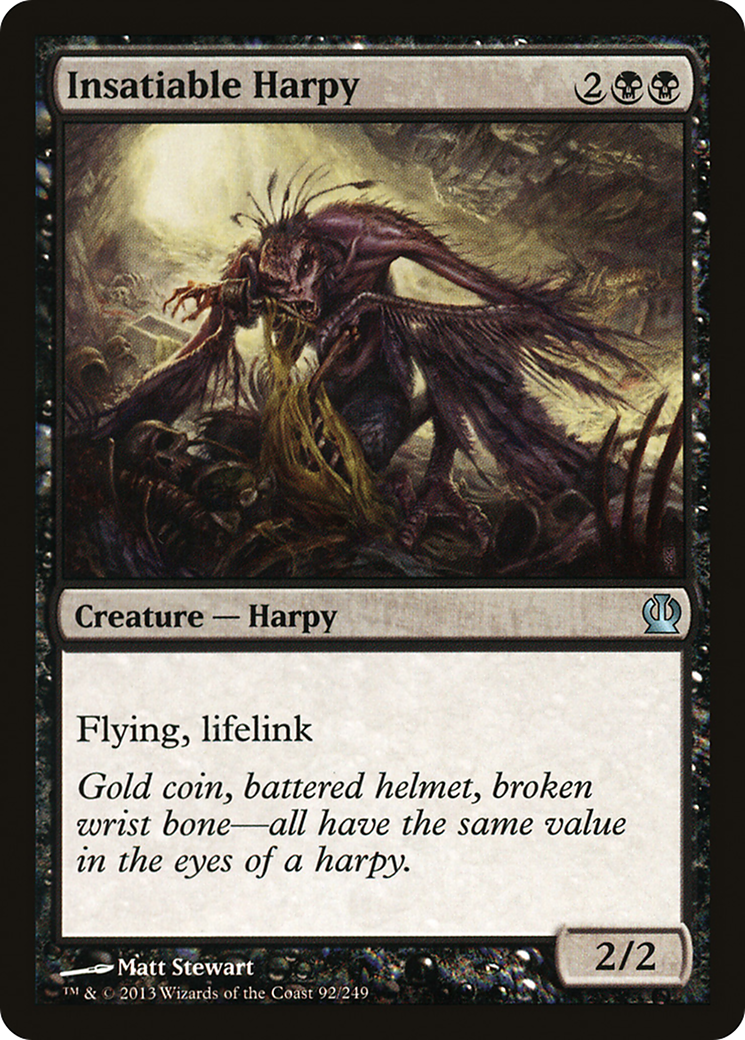 Image of Insatiable Harpy (THS-092) - Theros Foil
