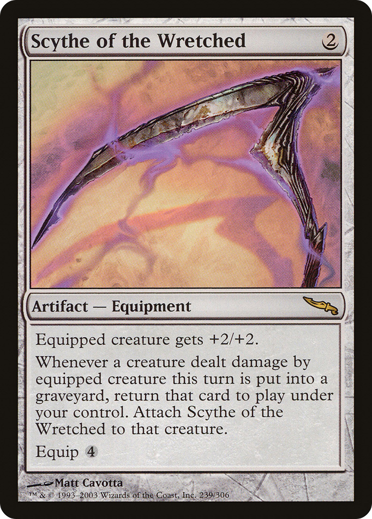 Image of Scythe of the Wretched (MRD-239) - Mirrodin Foil