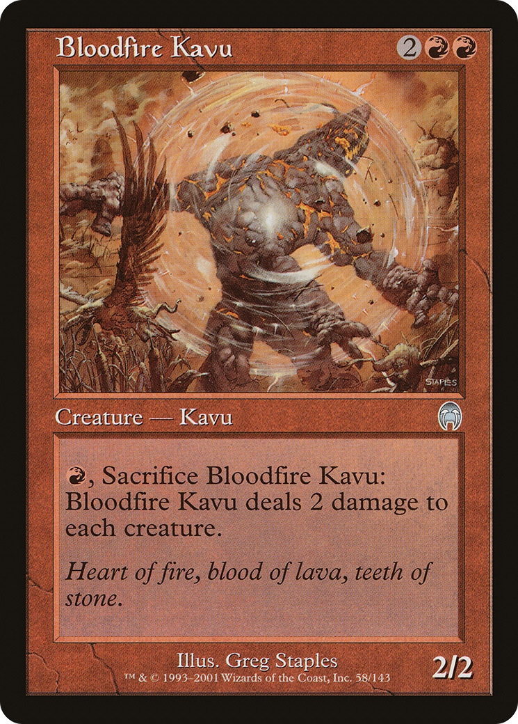 Image of Bloodfire Kavu (APC-058) - Apocalypse Foil