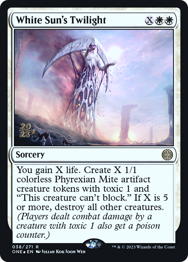 Image of White Sun's Twilight (PRE-038) - Phyrexia: All Will Be One Promos Foil