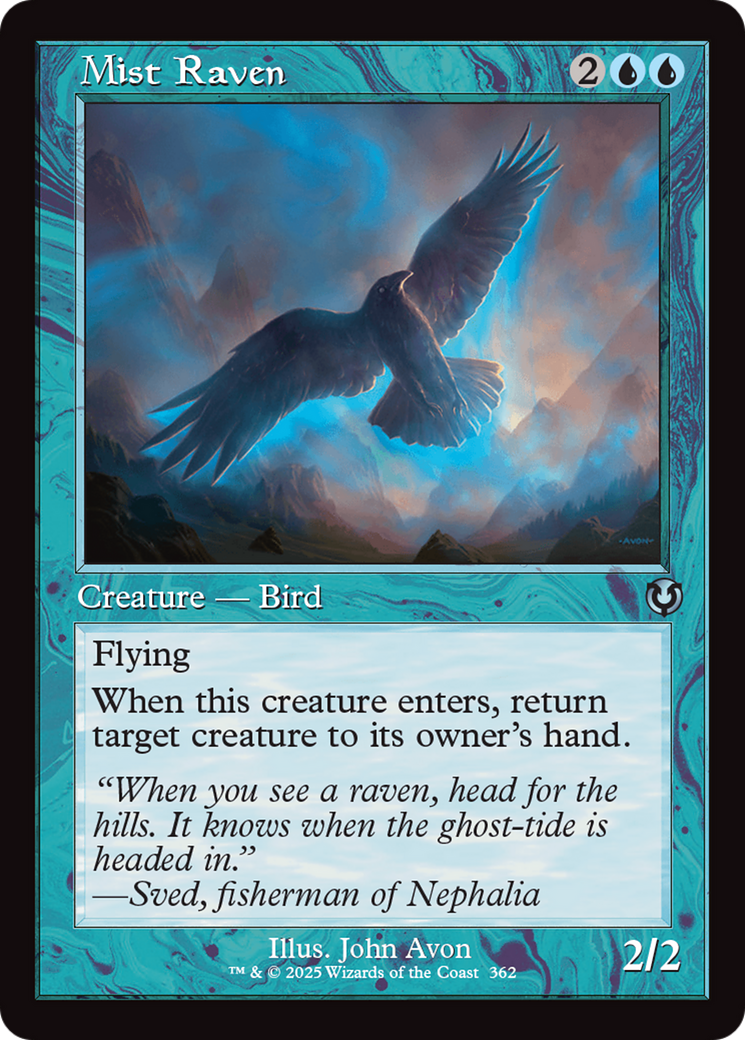 Image of Mist Raven (Retro Frame) (INR-362) - Innistrad Remastered Foil