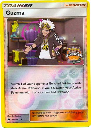 Image of Guzma 115/147  - Reverse Holofoil League & Championship Cards - Promo