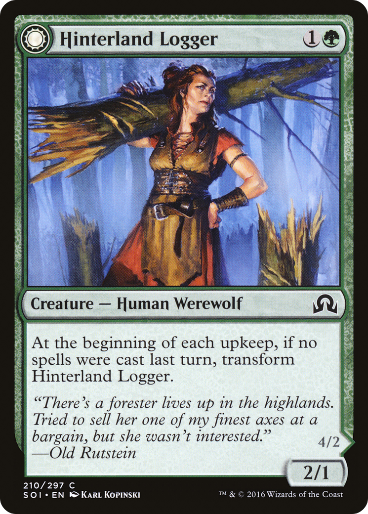 Image of Hinterland Logger (SOI-210) - Shadows over Innistrad: (Double Faced Transform) Foil
