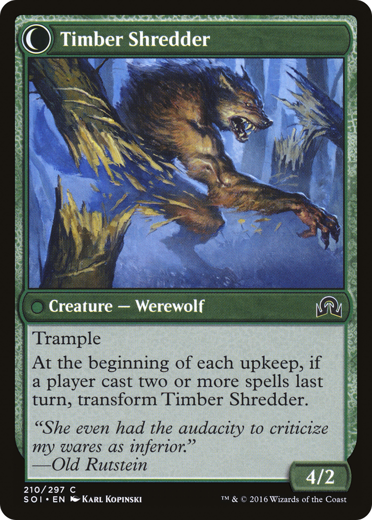 Image of Hinterland Logger (SOI-210) - Shadows over Innistrad: (Double Faced Transform) Foil