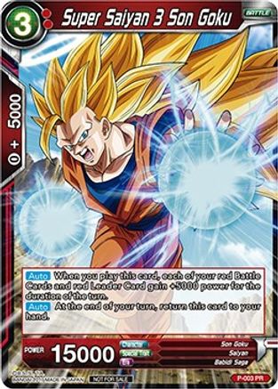 Image of Super Saiyan 3 Son Goku (Non-Foil Version) (P-003) - Promotion Cards
